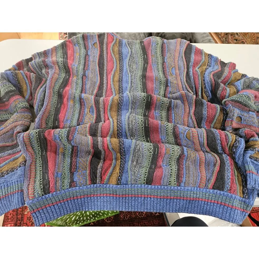Vintage Norm Thompson Coogi Style Sweater XL Made in Italy Cotton Blend